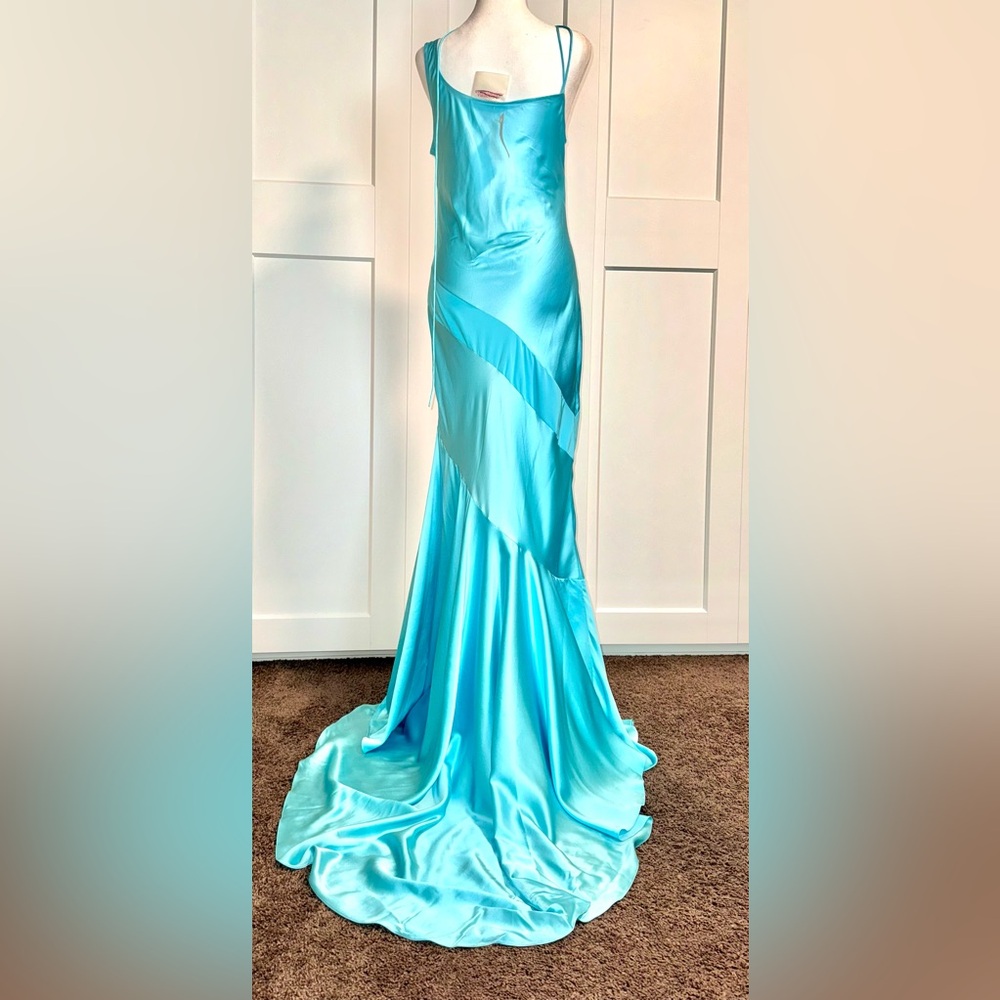 Alejandra Alonso Rojas Beaded Silk Bias-Cut Gown - Picture 6 of 10